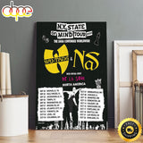 Wutang Clan & Nas N.Y State Of Mind Tour 2023 North American Dates Poster Canvas