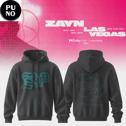Zayn Live in Las Vegas 2026 Gray Hoodie