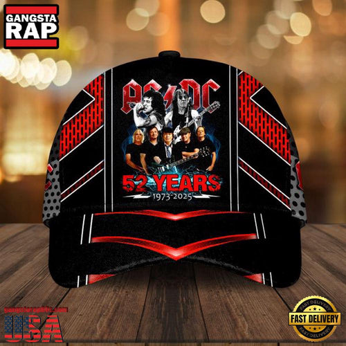 ACDC 52 Years Rock Music Thanks You For The Memories Cap Snapback Hats