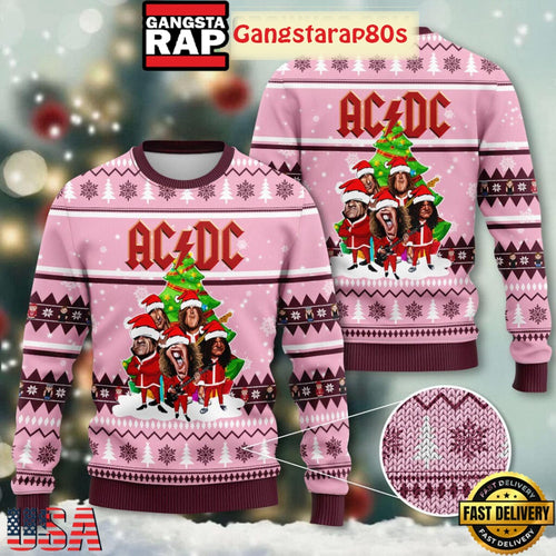 ACDC Happy Xmas Pink 2025 Ugly Sweater