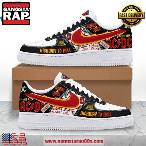 ACDC Highway To Hell Limited Edition Air Force 1 Running Sneakers Shoes