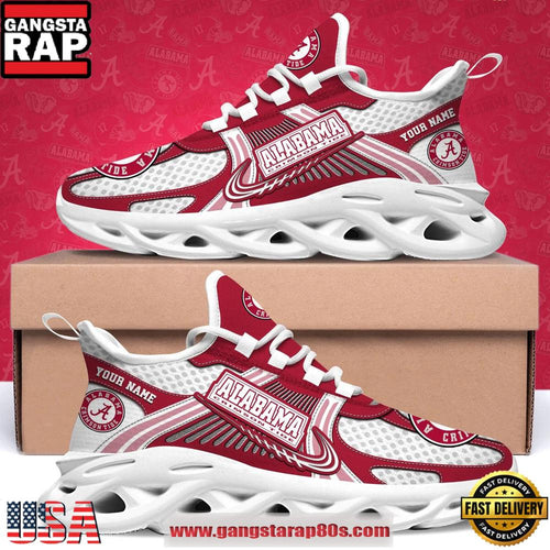 Alabama Crimson Tide Custom Name Clunky Sneaker Max Soul Shoes