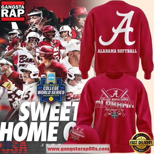 Alabama Crimson Tide Softball Women’s College World Series New 2026 Hoodie T-Shirt