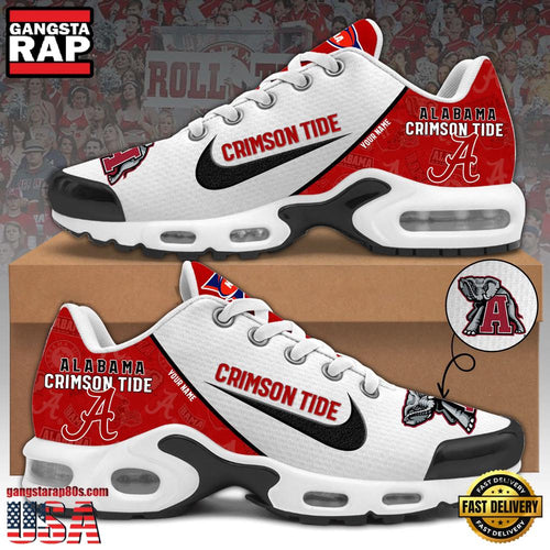 NCAA Custom Name Alabama Football Mascot Symbol Air Max Plus Shoes Running Sneakers