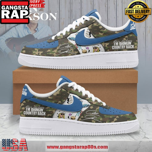 Alan Jackson Special Edition Air Force 1 Running Sneakers Shoes