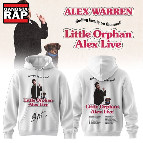 Alex Warren’s Little Orphan Alex Tour 2026 White Hoodie T-Shirt
