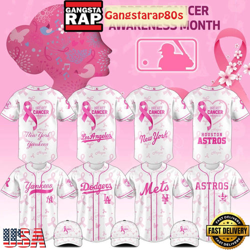 All Team MLB x Breast Cancer Awareness Month 2025 White Special Baseball Jersey