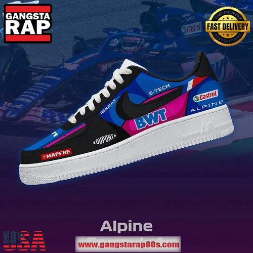 Alpine Formula 1 Limited Edition Air Force 1 Running Sneakers Shoes