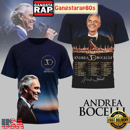 Andrea Bocelli 30 Years Of Inspiration 3D Shirt