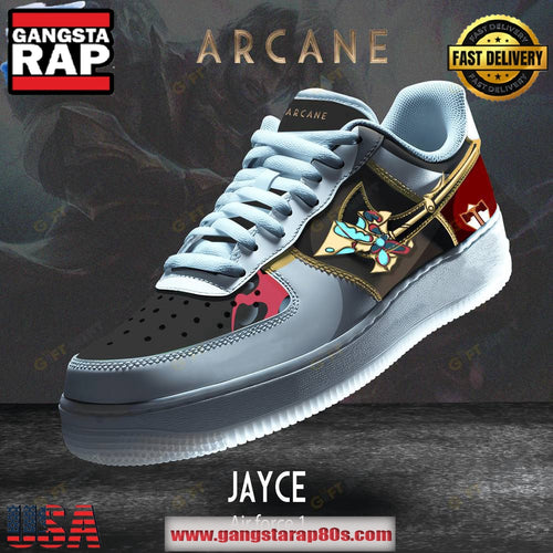 Arcane Jayce Special Limited Edition Air Force 1 Running Sneakers Shoes