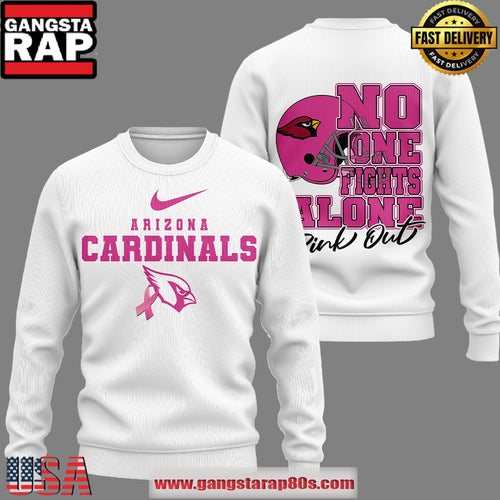 Arizona Cardinals NFL Breast Cancer October 2025 Special White Sweatshirt