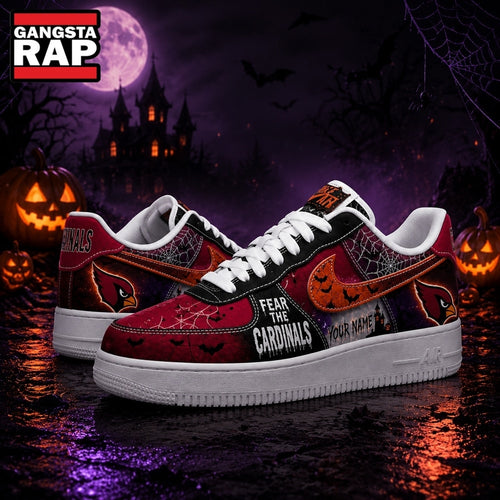 Arizona Cardinals NFL Fear The Team Halloween Air Force 1 Shoes Sneakers