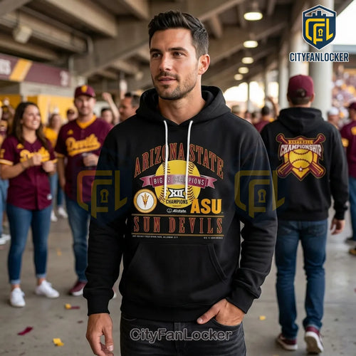 Arizona State Sun Devils 2026 Big 12 Softball Champions Hoodie