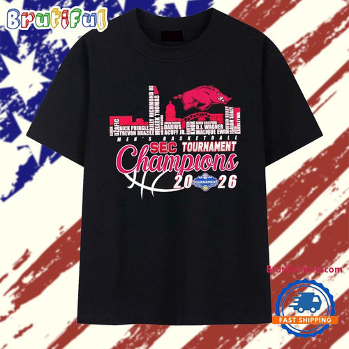 Arkansas Razorbacks ’26 SEC Men’s Basketball Tournament Champions Vintage T Shirt