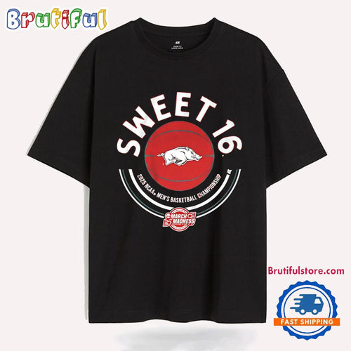 Arkansas Razorbacks Basketball 2025 Sweet Sixteen T Shirt