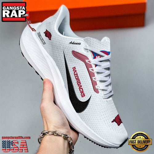 Custom Name Arkansas Razorbacks New Design Air Force 1 Shoes Running Sneakers