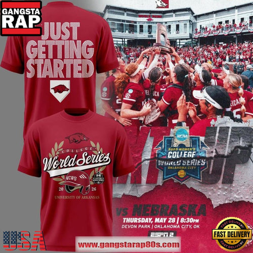 Arkansas Razorbacks Softball 2026 Women’s College World Series Red T-Shirt