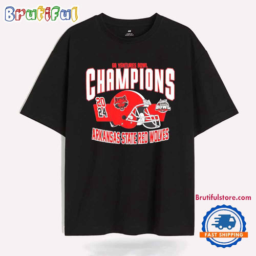 Arkansas State Red Wolves 68 Ventures Bowl Champions T Shirt