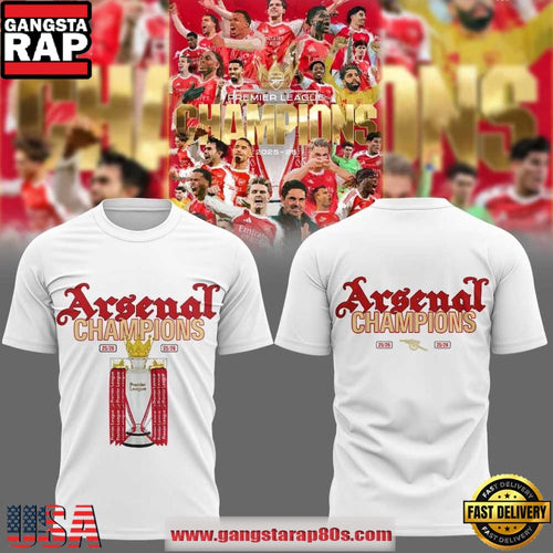 Arsenal FC Premier League Champions 2026 Special Edition 3D Shirt