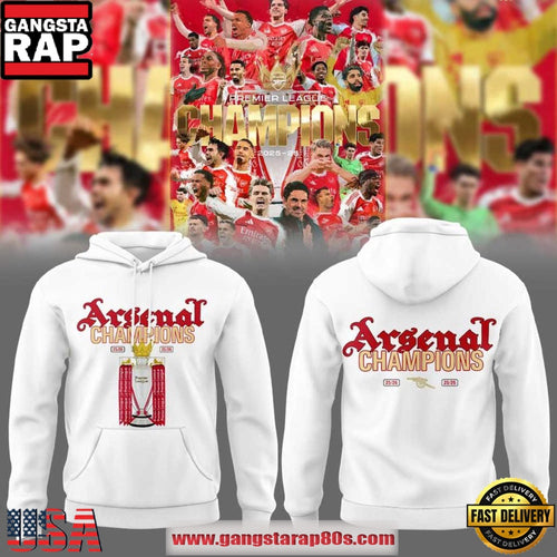 Arsenal FC Premier League Champions 2026 Special Hoodie Shirt