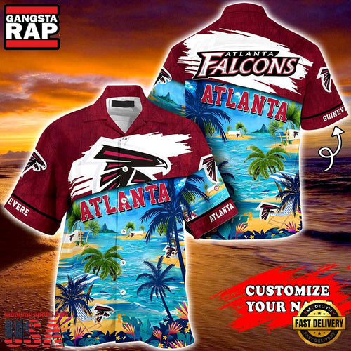 Atlanta Falcons NFL Custom Name New Design Hawaiian Shirt