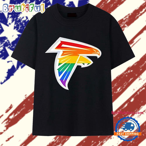 Atlanta Falcons Pride Logo National Football League NFL Rainbow Football Team T Shirt
