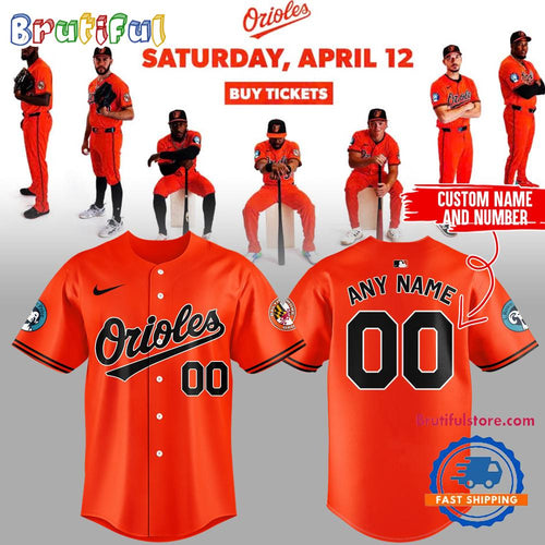 Baltimore Orioles Orange On Orange 2025 Custom Jersey Shirt