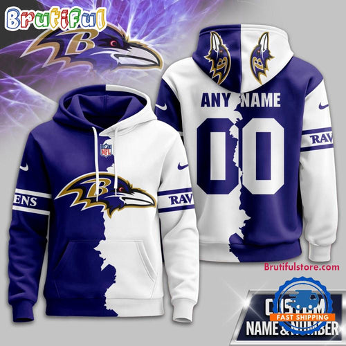 Baltimore Ravens 2025 NFL Victory Split Limited Hoodie Shirt