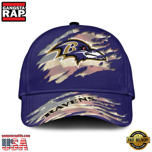 NFL Baltimore Ravens American Flag Baseball Cap Snapback Hats