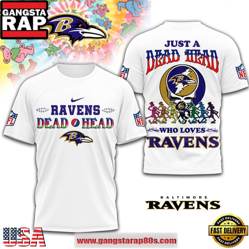 Baltimore Ravens NFL Deadhead 2025 All Over Print Shirt