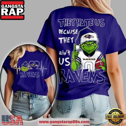Baltimore Ravens NFL They Hate Us 2025 Women’s All Over Print Shirt Blue