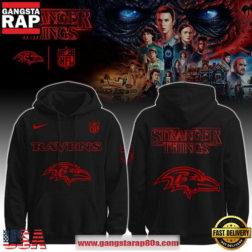 Baltimore Ravens NFL x Strangethings Limited Editions Unisex Hoodie