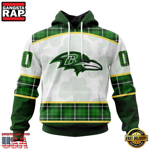NFL Baltimore Ravens St. Patricks Day All Over Print Hoodie