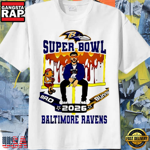 Baltimore Ravens x Bad Bunny Super Bowl LX 2026 T Shirt