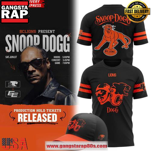 BC Lions x Snoop Dogg 2025 Concert Special Edition Unisex T-Shirt