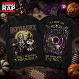 Beetlejuice And Snoopy It’s Showtime Gothic Graveyard Vintage Halloween 3D Shirt , Music Trending 3D Shirt