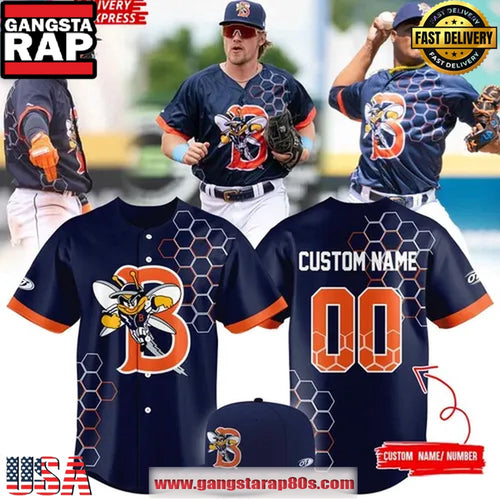 Binghamton Rumble Ponies B-Mets Night On-Field Custom Baseball Jersey Shirt