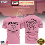 Black Pink x Paris Saint Germain Pink 3D Shirt