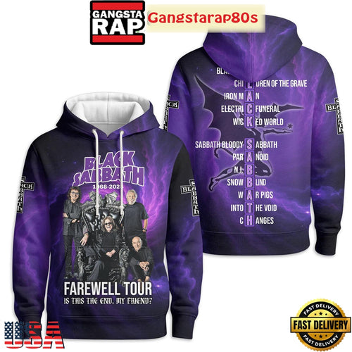 Black Sabbath Farewell Tour 2025 All Over Print Hoodie Shirt