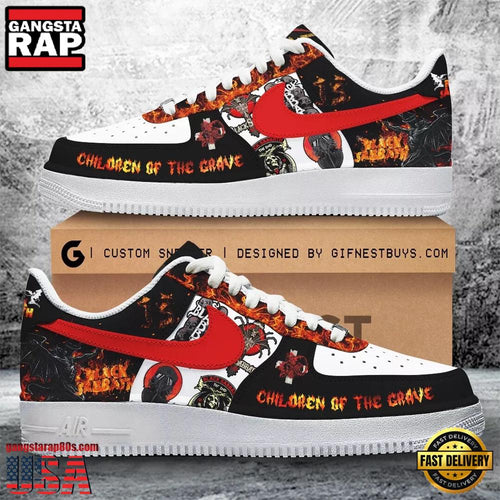 Black Sabbath Rock Music 2025 Tour Air Force 1 Sneaker Shoes