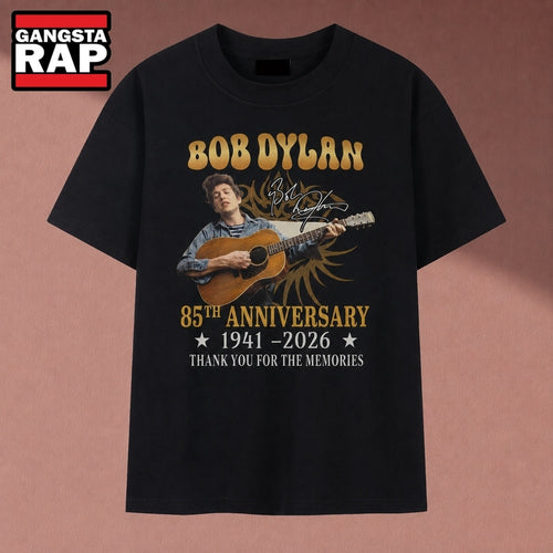 Bob Dylan 85th Anniversary 1941 2026 Guitar Signature T Shirt, Music 2D Shirt