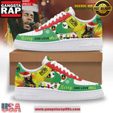 Bob Marley Merry Christmas Limited Edition Air Force 1 Running Sneakers Shoes