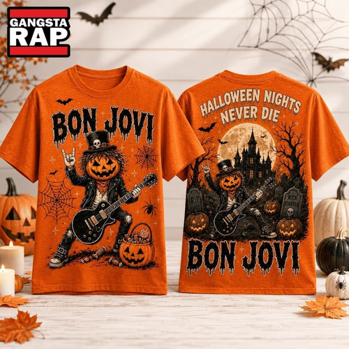 Bon Jovi Halloween Nights Never Die 3D Shirt , Music Trending 3D Shirt
