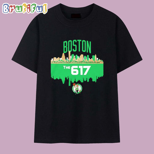 Boston Celtics the 617 skyline T Shirt