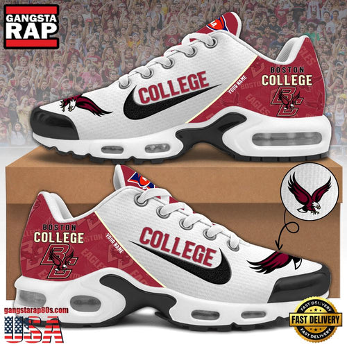 NCAA Custom Name Boston College Football Mascot Symbol Air Max Plus Shoes Running Sneakers