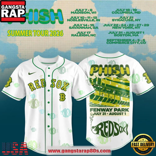Boston Red Sox x Phish Summer Tour 2026 Special Baseball Jersey