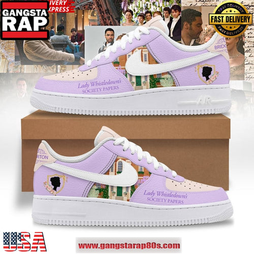 Bridgerton Lady Whistledown’s Society Papers Air Force 1 Running Sneakers Shoes
