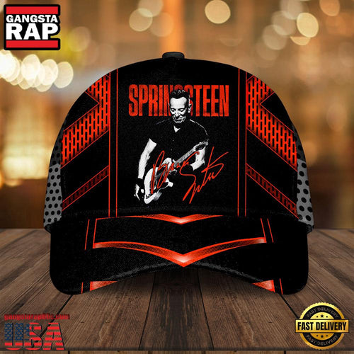 Bruce Springsteen Playing Guitar Classic Cap Hats