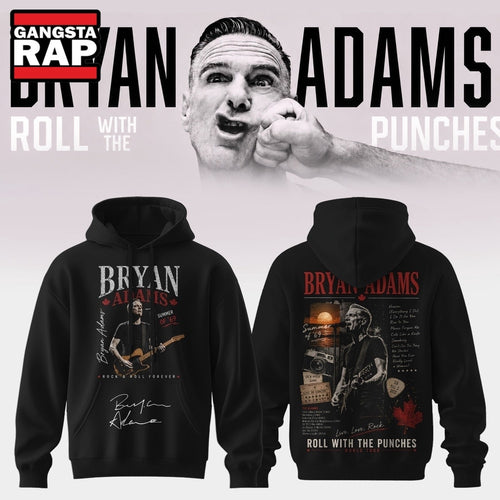 Bryan Adams Roll With The Punches Tour 2026 2027 Signed Hoodie