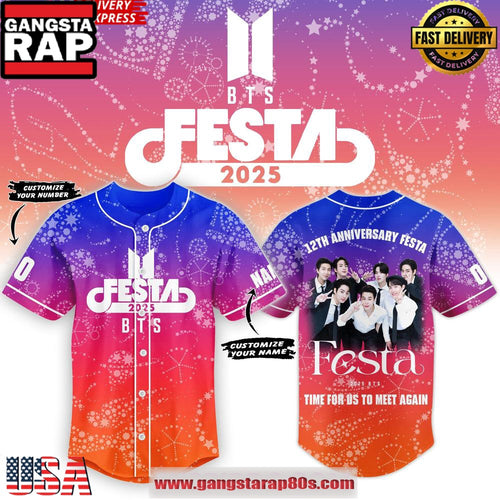 BTS Festa 2025 Special Edition Concert Baseball Jersey